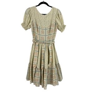 Vintage Western Fashions Prairie Calico Floral Square Dance Dress Layered 12